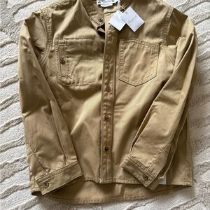 Bonpoint Tan Button Down Shirt for Kids